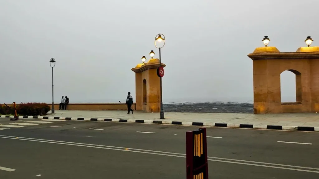 devka beach road at daman