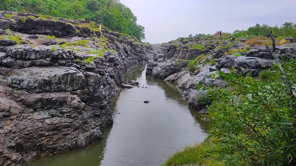 river flowing in valley at mayadevi