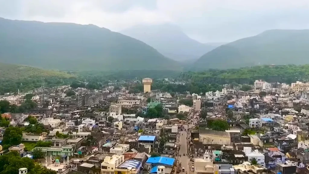 junagarh city view with hill